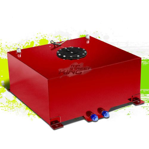 15.5 gallon lightweight race red aluminum gas fuel cell tank+ sender 20x18x10"