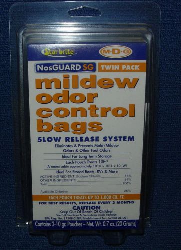 (3) twin pack starbrite 89950 nosguard sg mildew odor control bags inv h037