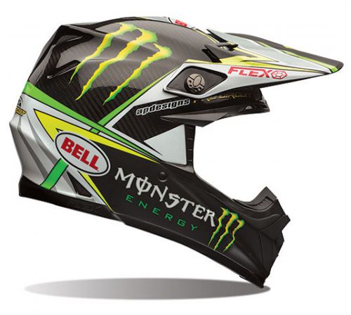 Bell moto-9 flex pro circuit black green helmet size 2x-large