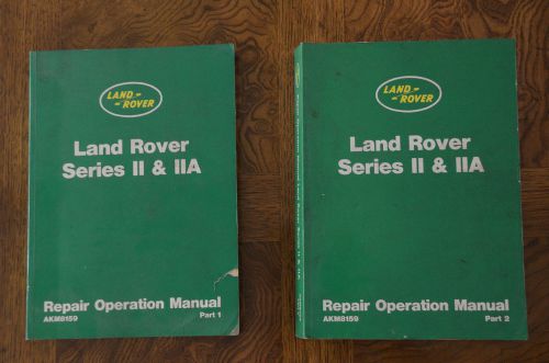 Land rover series ii &amp; 11a repair operation manual part1 &amp; part 2 akm8159