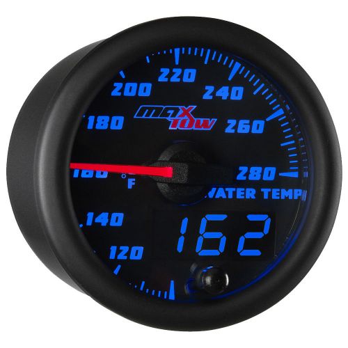 52mm black &amp; blue maxtow double vision water temperature gauge - mt-bdv06