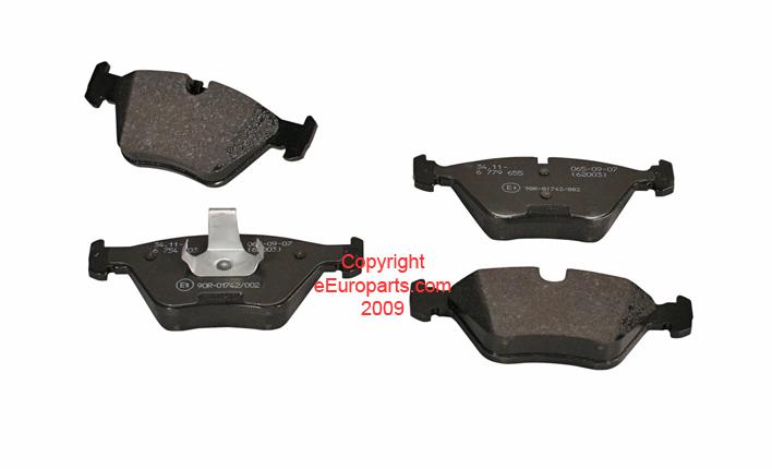 New genuine bmw disc brake pad set - front 34116779652