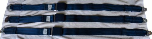 3 x 1968-69 rear seat belt mopar dodge coronet charger gtx road runner