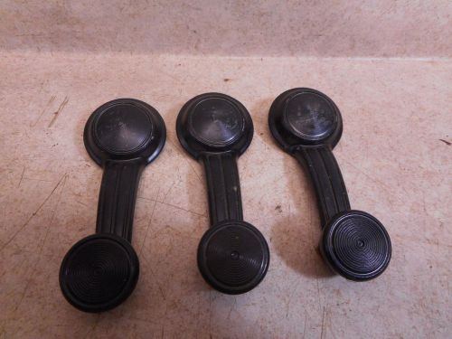 Lot of 3 gm 20037599 black window cranks 1968-81 chevy, pontiac, olds buick