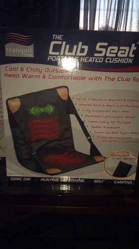 Tranquil ease &#034;the club seat&#034; portable heated cushion