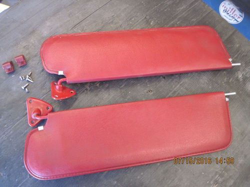 67-72 chevy gmc truck sun visors red pair c10 20 30 blazer surburban 68 69 70 71