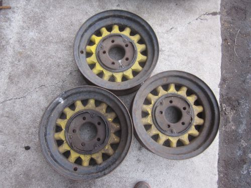 1920s? 1930s? desoto steel rim wood spoke 15" artillery wheels - dodge chrysler