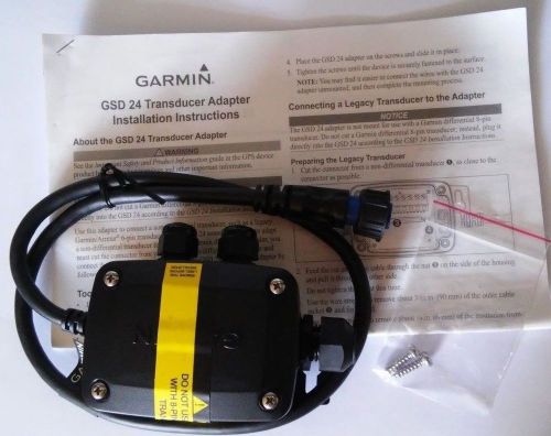 Garmin gsd 24 transducer adapter with instruction manual and hardware