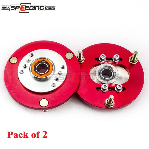 Red coilover camber plate pair for bmw e36 3 series 325is 325ic 328i 328is m3 m