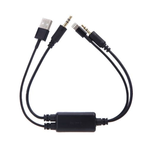 1x y lightning cable mini usb aux-in interface adapter for ipod / ipad / iphone