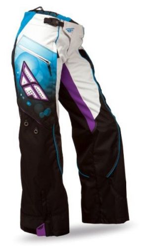 Fly racing kinetic 2014 over-boot womens mx pants blue/purple 11/12