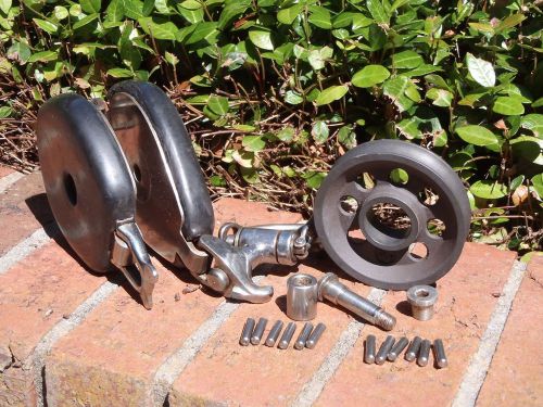 Snatch block, nicro-marine 3 1/2" w/trunion &amp; rubber cheeks