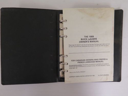 1989 buick lesabre owners manual guide book