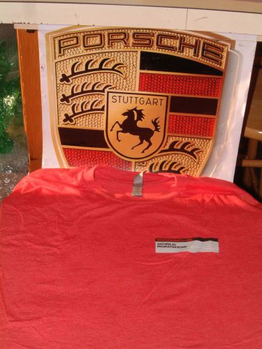 Porsche design nib "porsche world roadshow" event red t-shirt for 2015-16 usa l.
