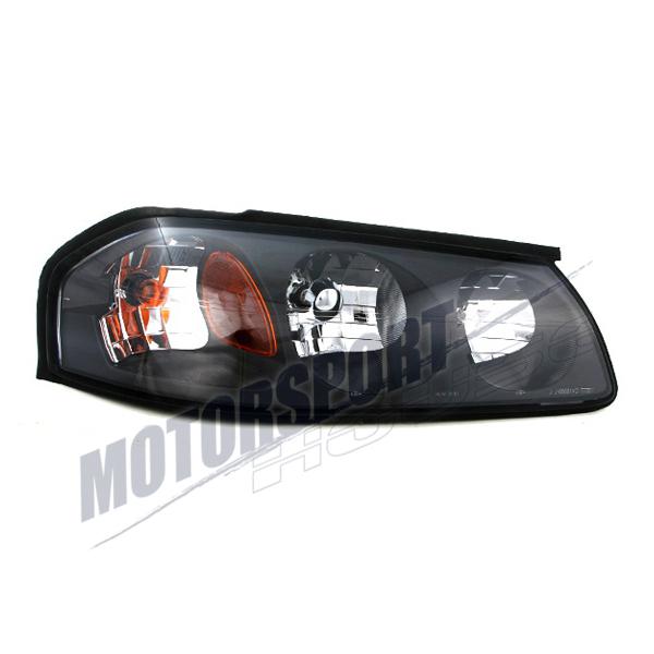 2000-2004 chevy impala base ls ss passenger side headlight lamp assembly black 