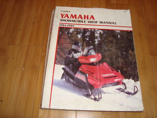 Clymer yamaha 1984-1989 snowmobile shop manual s826
