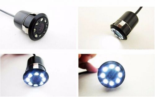 Auto car backup rear view reverse parking 8 led infrared night vision hd camera