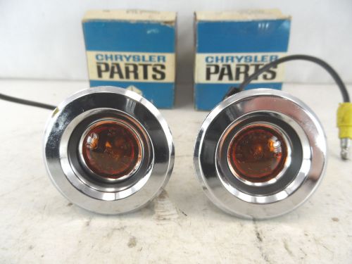 Nos amber side marker lights 1968 barracuda valiant coronet dart belvedere fury