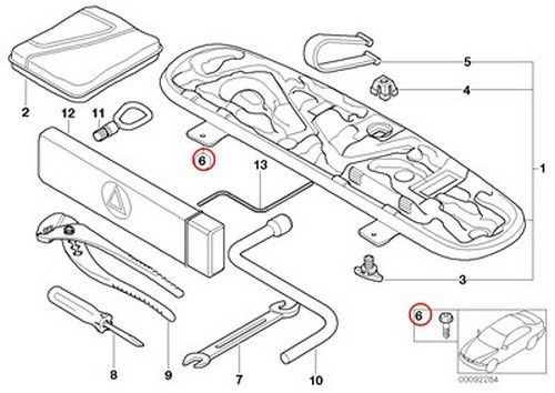 Bmw genuine car tool car tool tool box engine oil cooler pipe screw 4.2x16 e39 e
