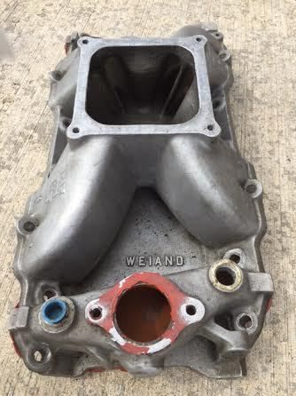 Weiand team g air gap intake manifold bbc chevy rectangle port 396,427,454,502
