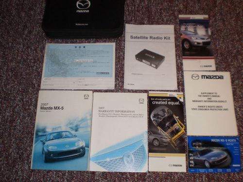 2007 mazda mx-5 miata complete car owners manual books guide case all models