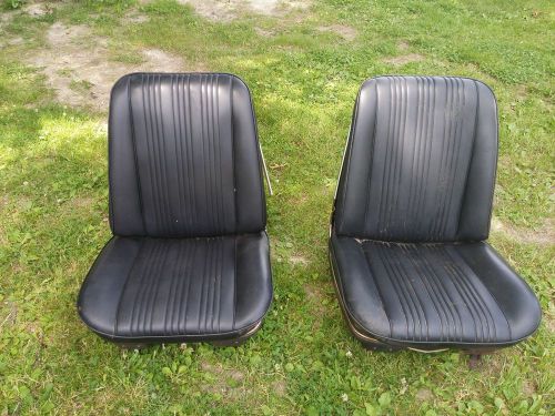 Vintage original 1966 chevelle ss front bucket seats black pair chevy