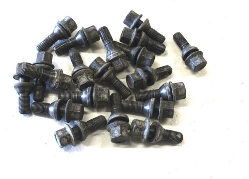 Bmw oem e53 x5 19mm black lug bolts x 20 lugs full set 36136756298 m14x1.5