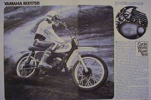 Yamaha 175 mx175 b motorcycle road test article 1975 mx175b mx-175
