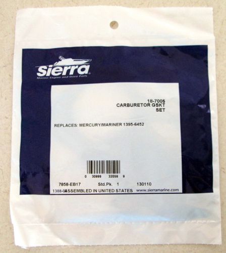 Sierra 18-7005 carburetor kit   replace: mercury/mariner 1395-6452