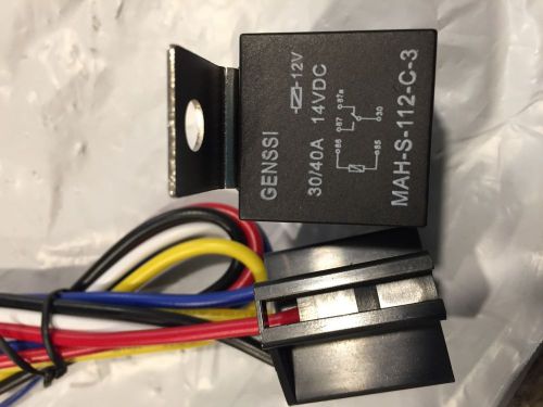 12v/12 volt 30/40a spdt 5 pin automotive relay with wire socket / wiring harness