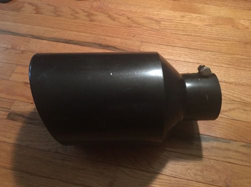 New black dieselstainless steel bolt on exhaust tip 4" inlet 8" outlet 15" long