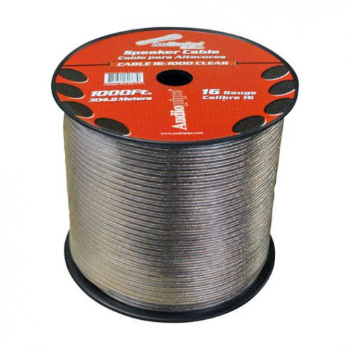 Speaker wire 16 ga 1000' clear audiopipe cable161000 wire