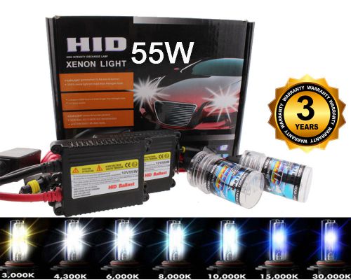 White h11 5k 5000k 55w hid conversion kit fog light lamp bulbs replacement dc a