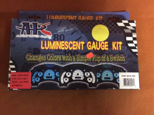 Apc luminescent gauge kit honda civic lx 1996-2000 new