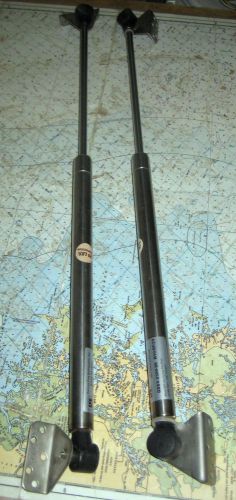 One pair of spd gssx-2300-20 gas spring rods with ends and mount brackets