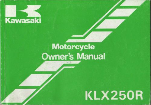 1994 kawasaki motorcycle klx250r p/n 99920-1684-01 owners manual (512)