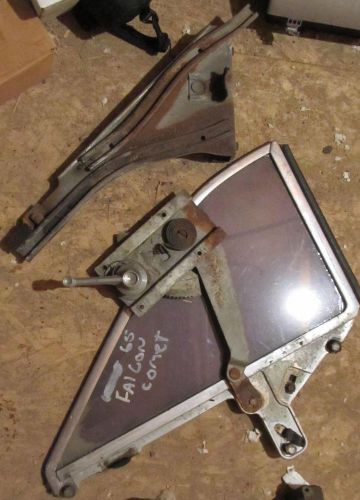 1963-65 ford falcon, and mercury comet, hardtop drivers rear side window