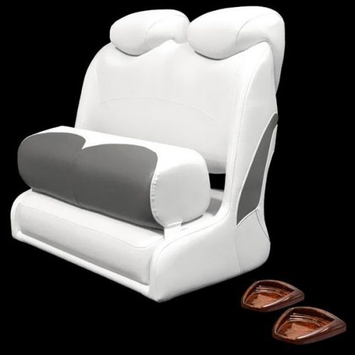 Crownline deluxe white gray marine boat two person double wide bolster bench se
