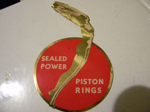 Sealed power piston rings fancy lady automobile decal sticker