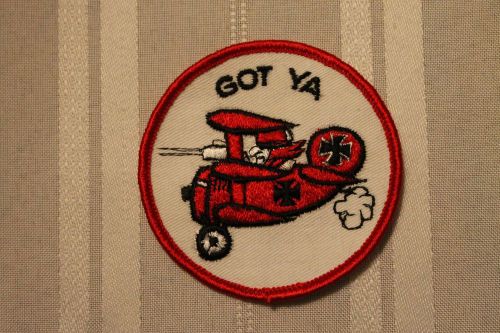 Vintage nos got ya red baron hat jacket vest sew on patch -new-