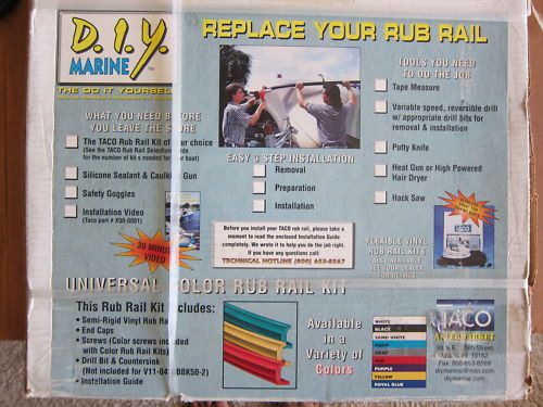Taco v11-4135aqb30-3 boat aqua semi-rigid vinyl rub rail v11-4135