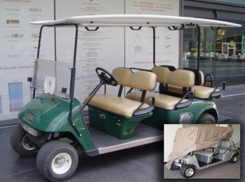 Deluxe 6 passengers golf cart cover fits e z go, club car, yamaha model