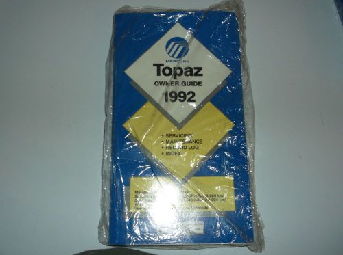 New nos 1992 mercury topaz owners manual