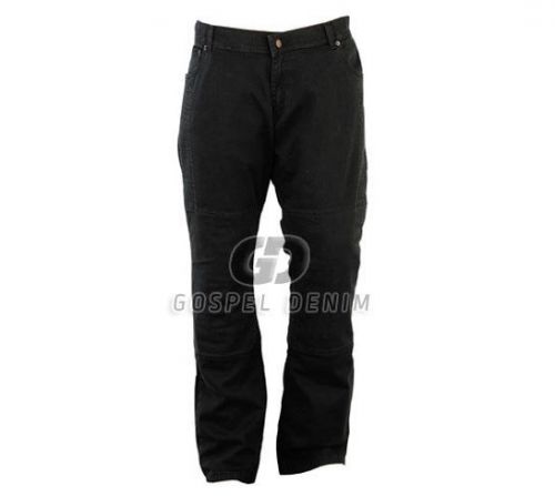 Motorbike jeans trouser in black denim with ce armor