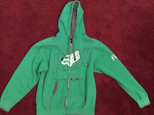 Used fox racing zippered hoodie green size adult medium