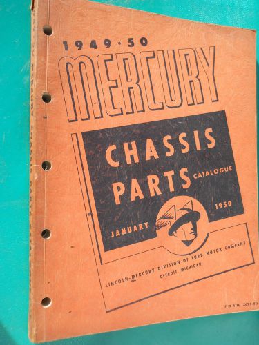 1949-1950 mercury chassis parts book vintage original january 1950 nice vintage