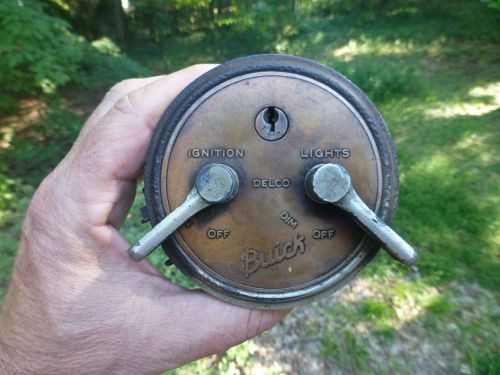 1919-1923 buick ignition &amp; light switch kellogg 1133 brass era controls *no key*
