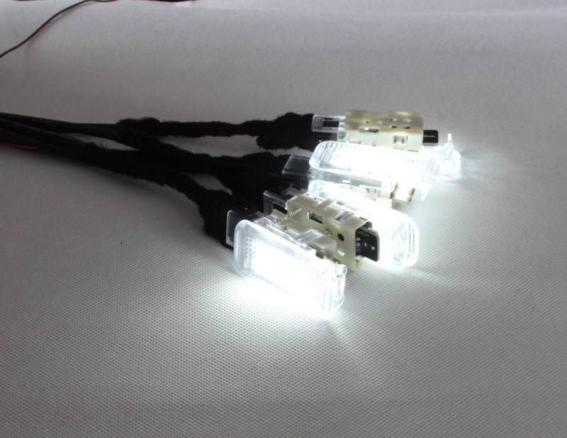 Led white footwell light cable for vw passat cc b6 b7 golf jetta mk5 mk6 tiguan