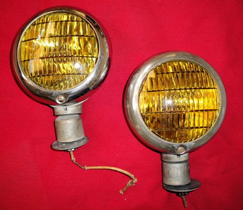 1949 1950 ford 6 volt fog lights pair 49, 50, 51, 52 ford hall fog lights