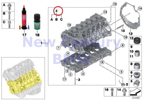 Bmw genuine engine block set of alu. screws crank case e60 e60n e61 e61n e70 e70